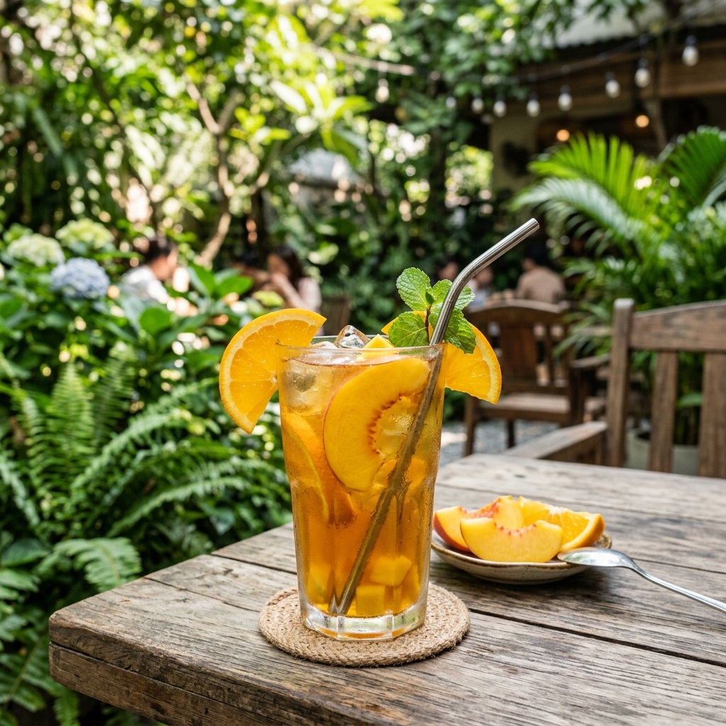 Không gian quán cafe sân vườn